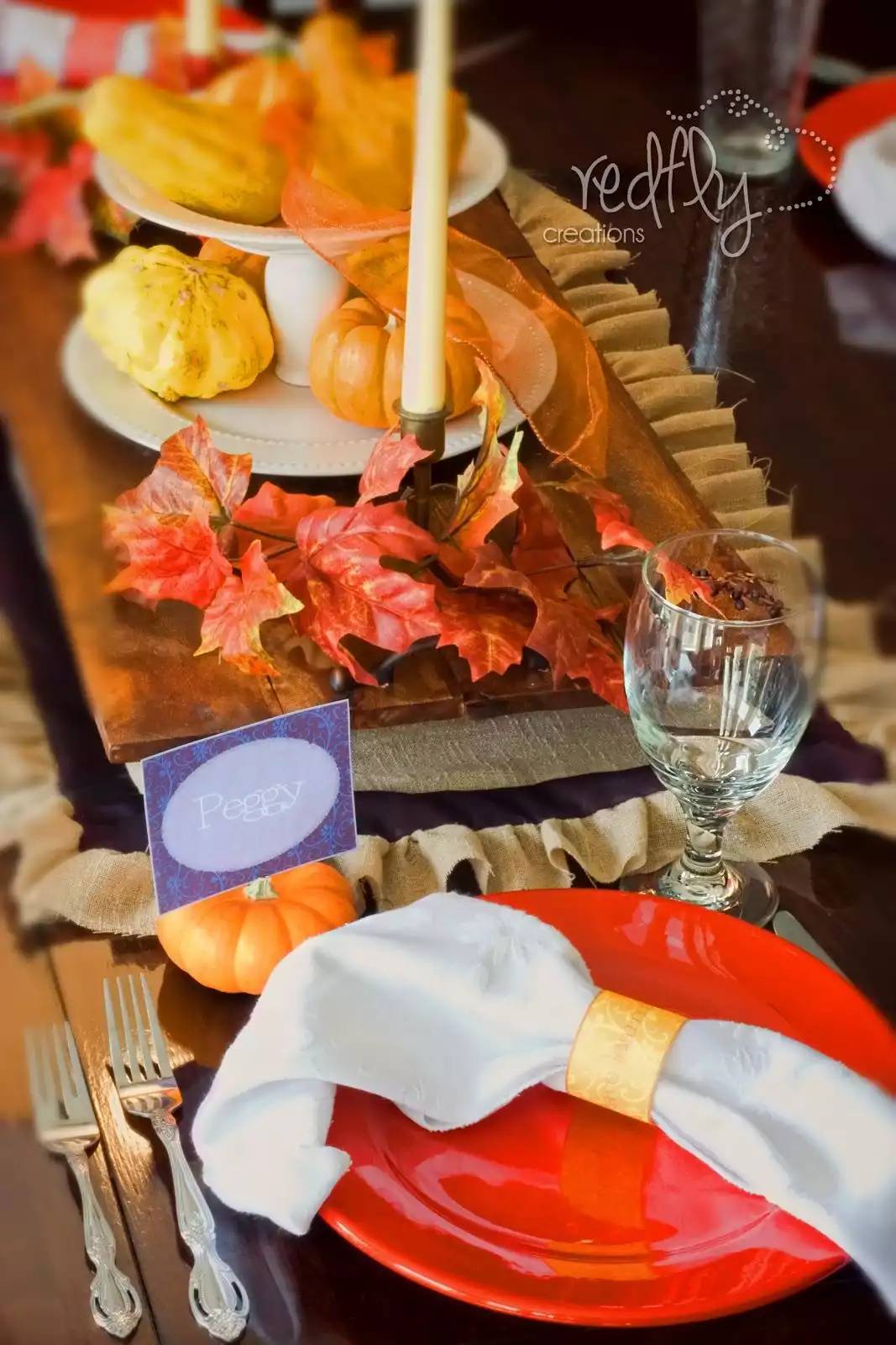 jewel toned thanksgiving table decor