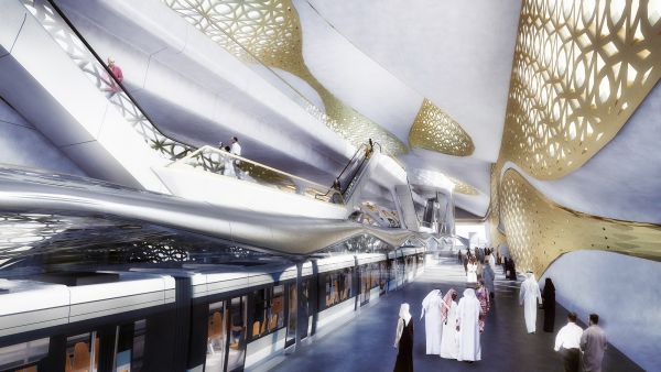 King abdullah financial district metro station in saudi arabia4