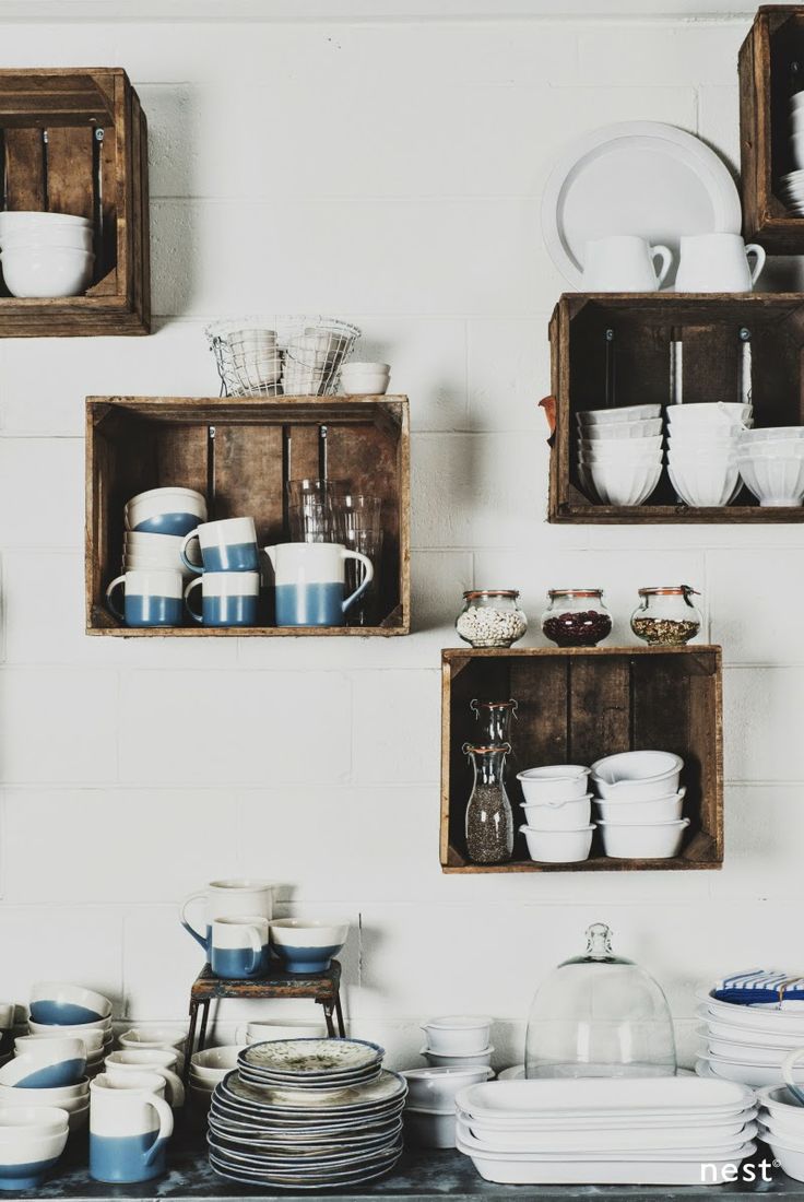 Kitchen crates storage ideas