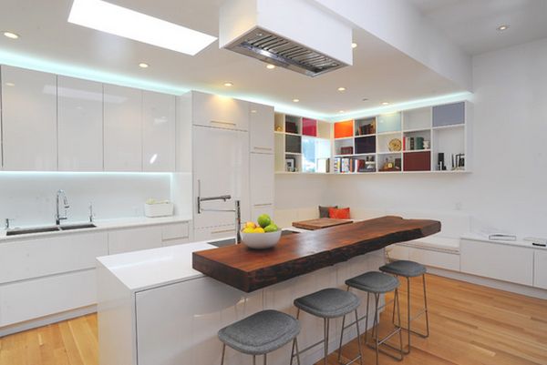 Kitchen wood top counter