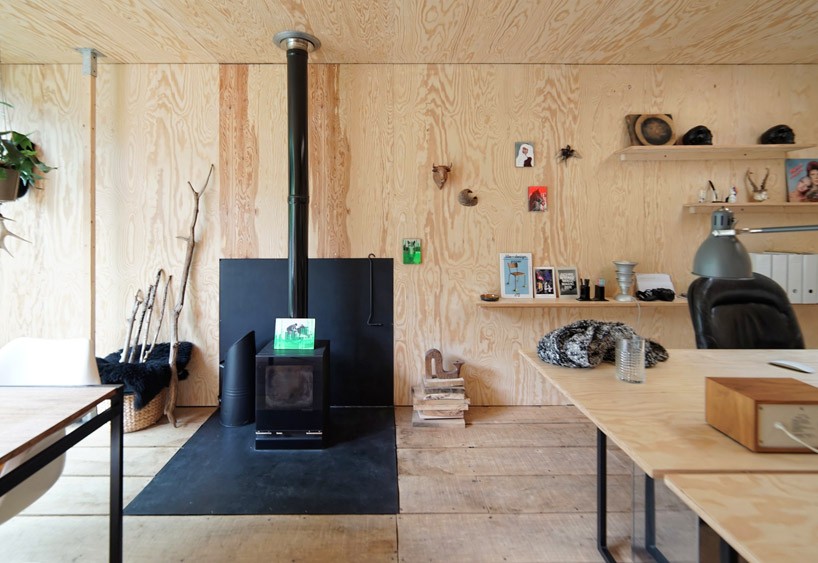 L’escaut architects pam jenny atelier plywood walls