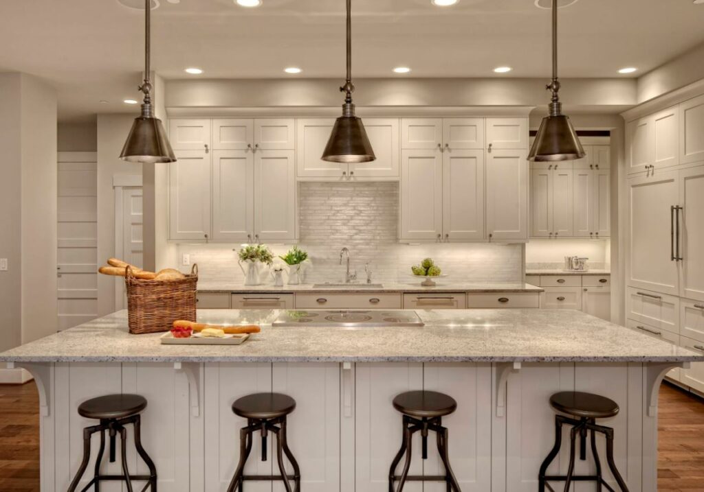 Lamps in kitchen pewter 1024x717