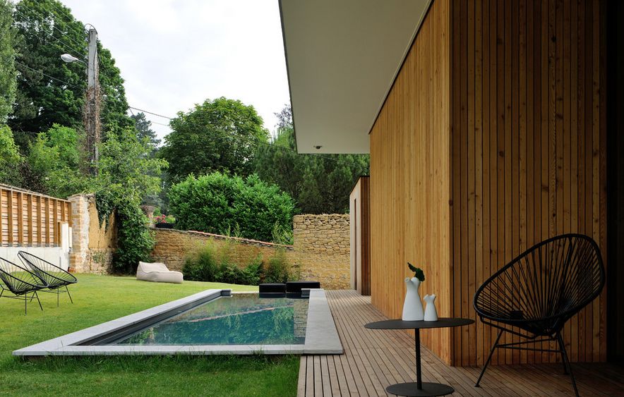 Lap pool for the backyard and the contemporary acapulco chair