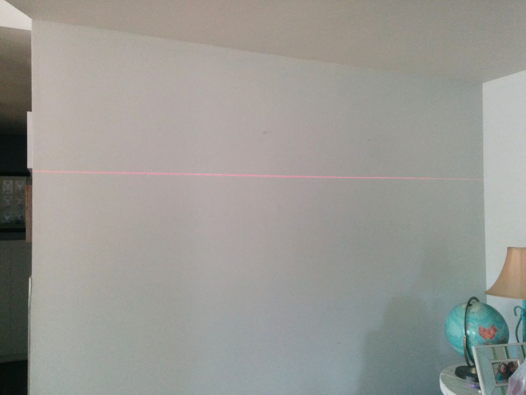 Laser line on wall