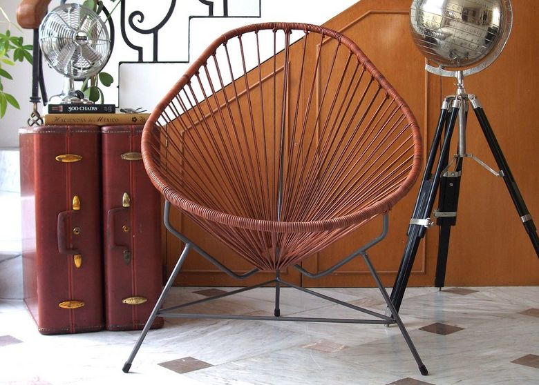 Leather acapulco chair design