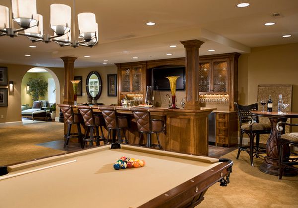 Leather bar stool playroom