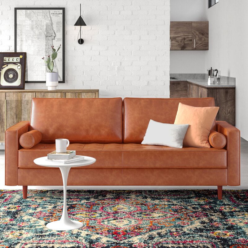 Leather square sofa all modern
