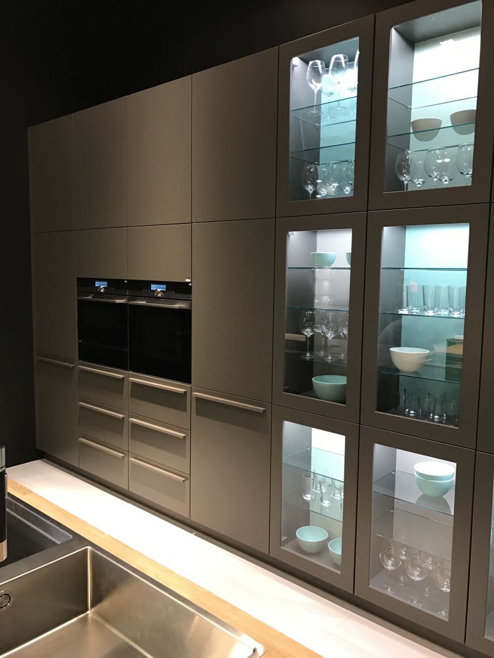 Leicht kitchen cabinets and glass windows