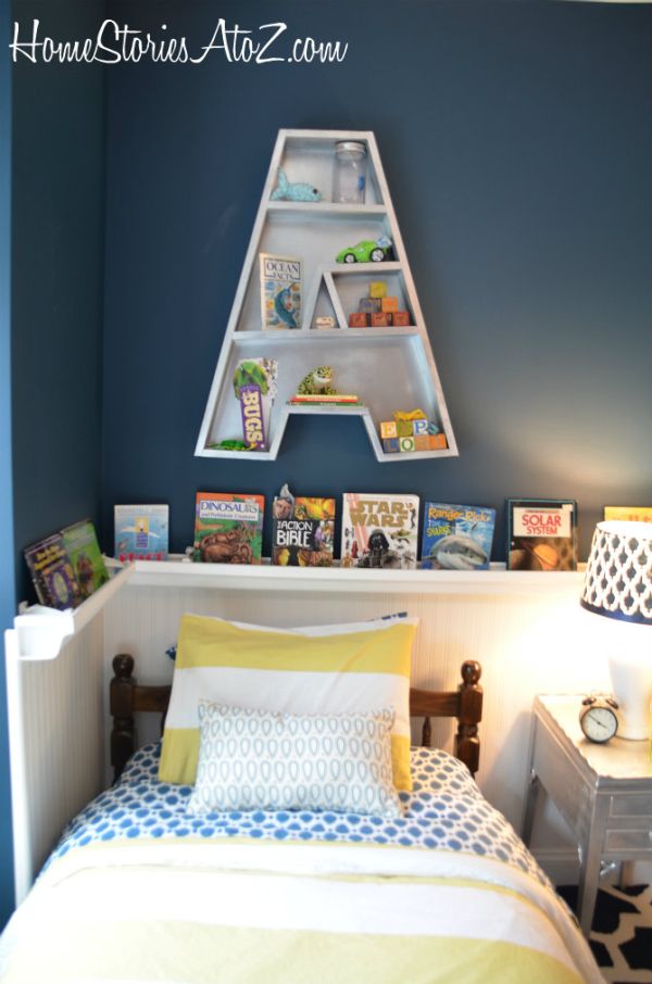 Letter a bookshelf