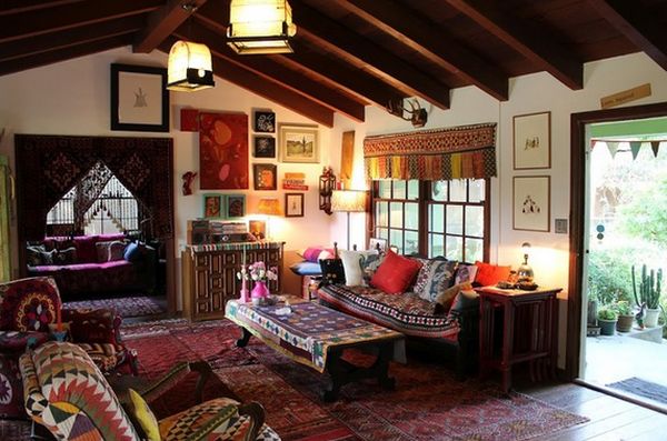 Living room boho style