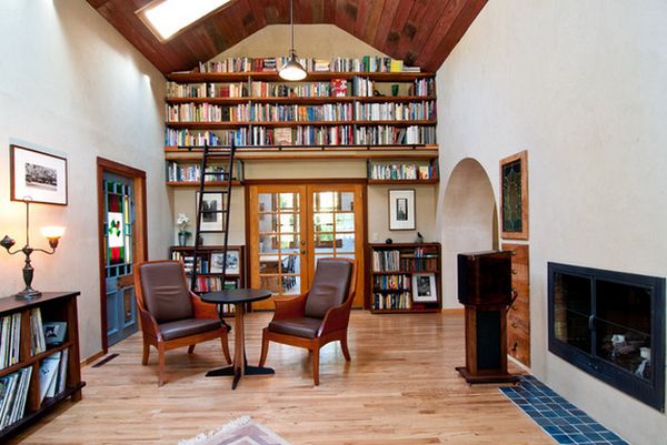 Living room home library