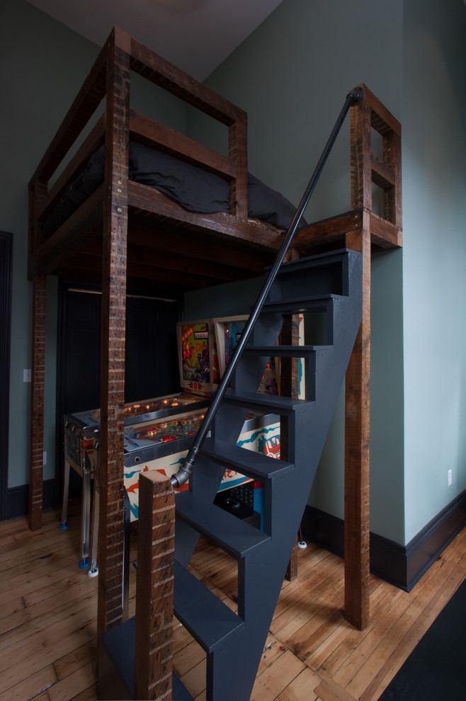 Loft bed underneath game area