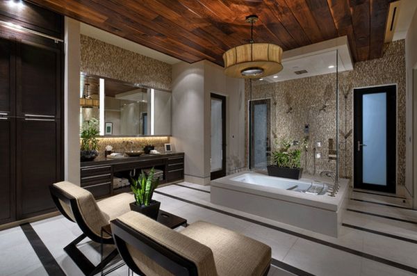 Luxury bathroom spa feel