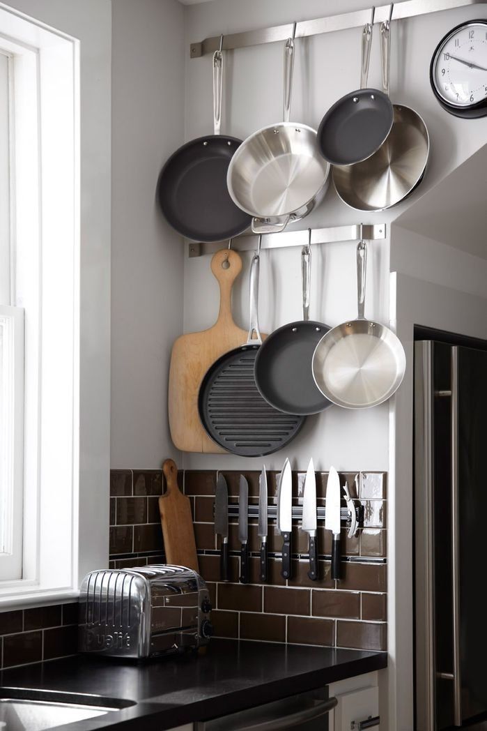 Magnetic kitchen knife holder pots storage
