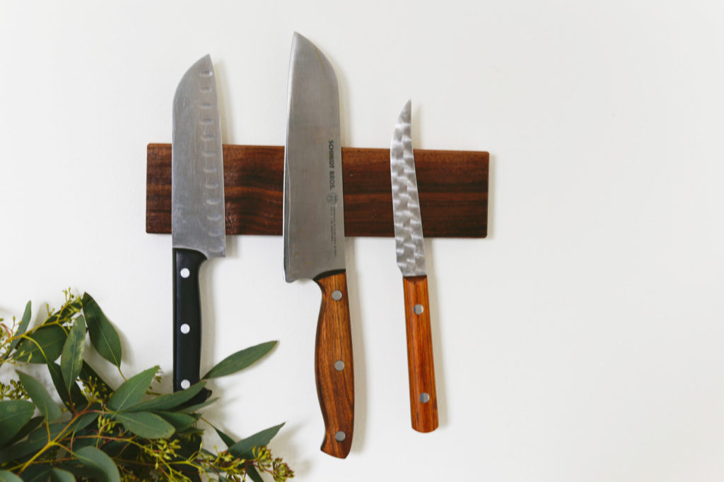 magnetic knife rack DIY