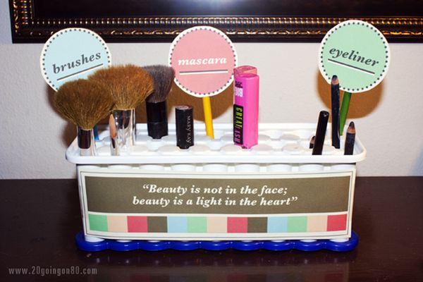 Makeup organizer diy brush