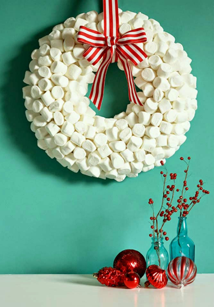 Marshmallow wreath