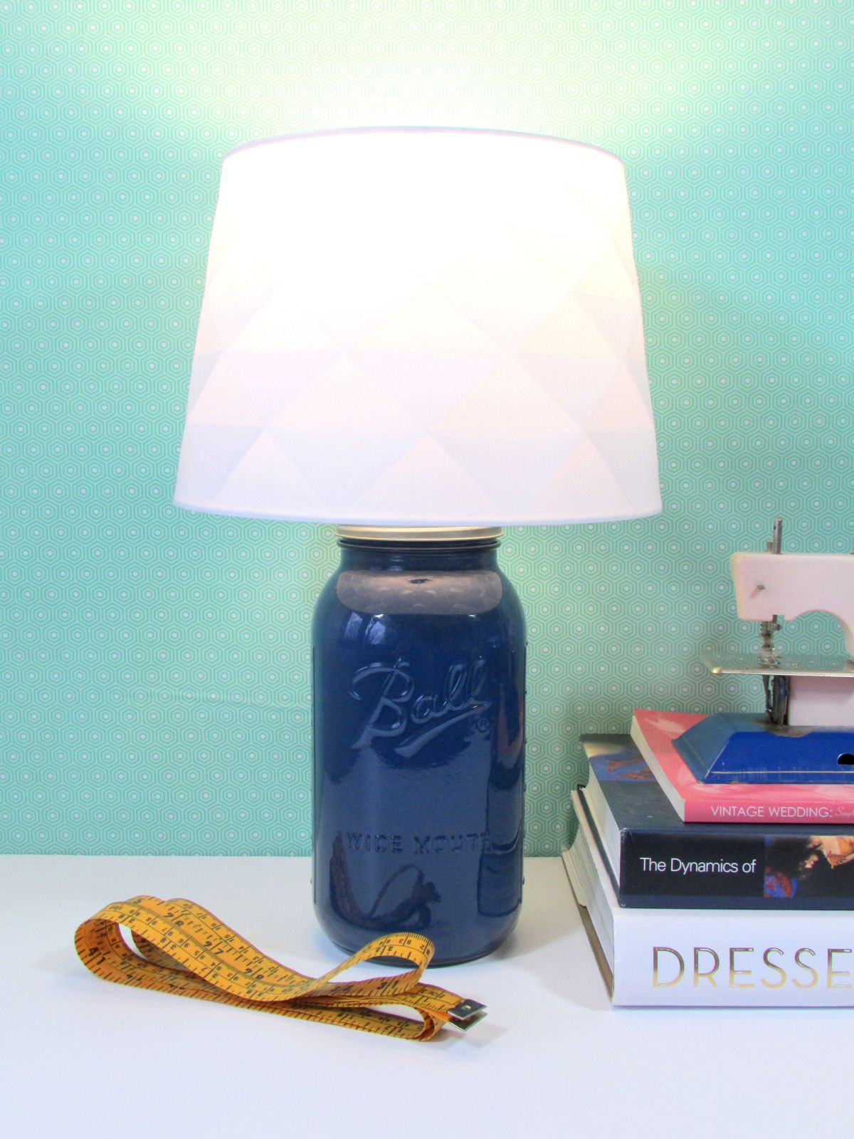 Mason jar lamp shade