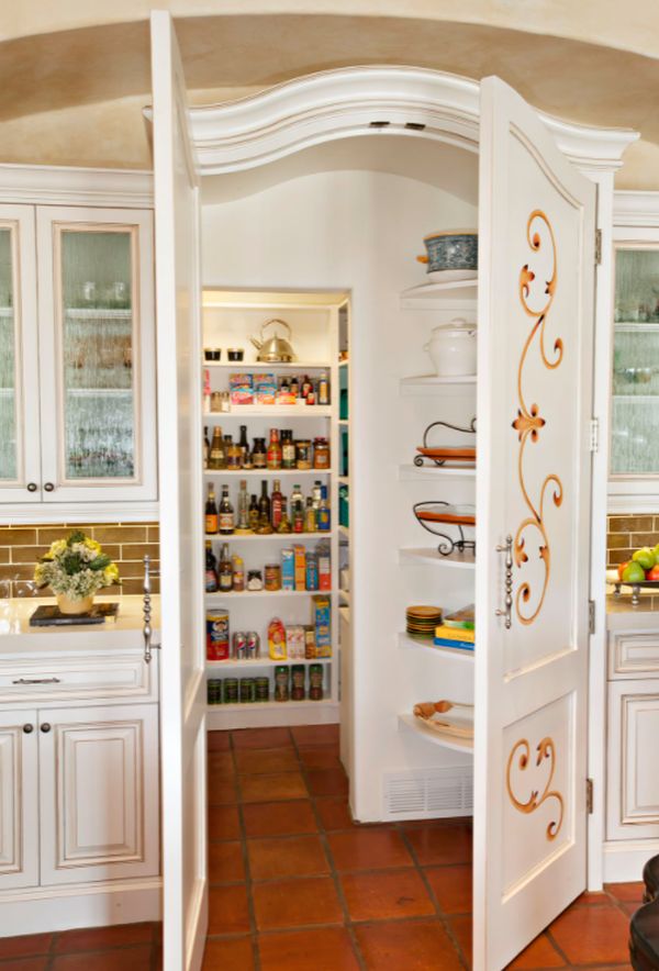 Mediterranean kitchen pantry remodel in Phoenix
