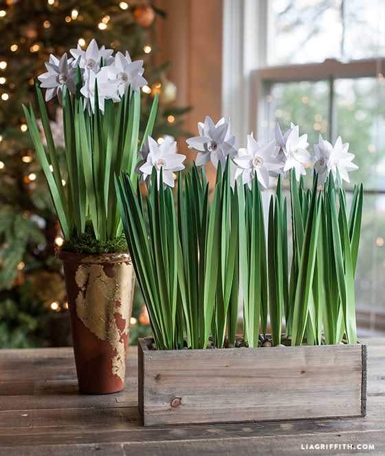 metallic paper whites