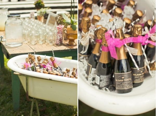 Mini champagne bar