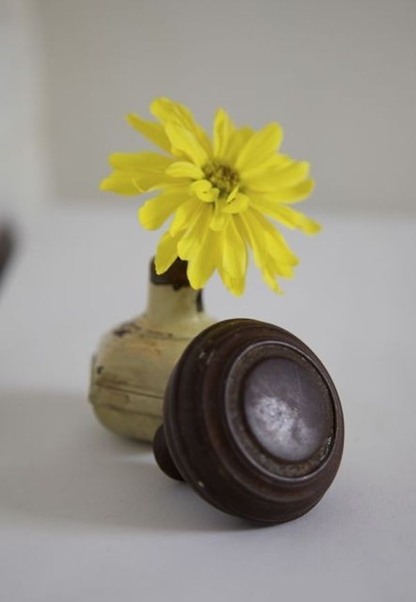 Mini vases from door knob