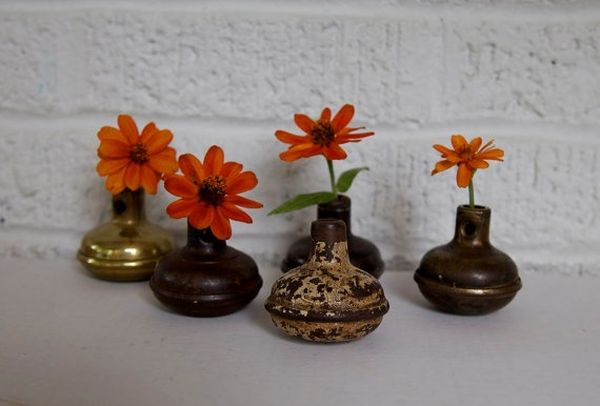 Mini vases from door knob1