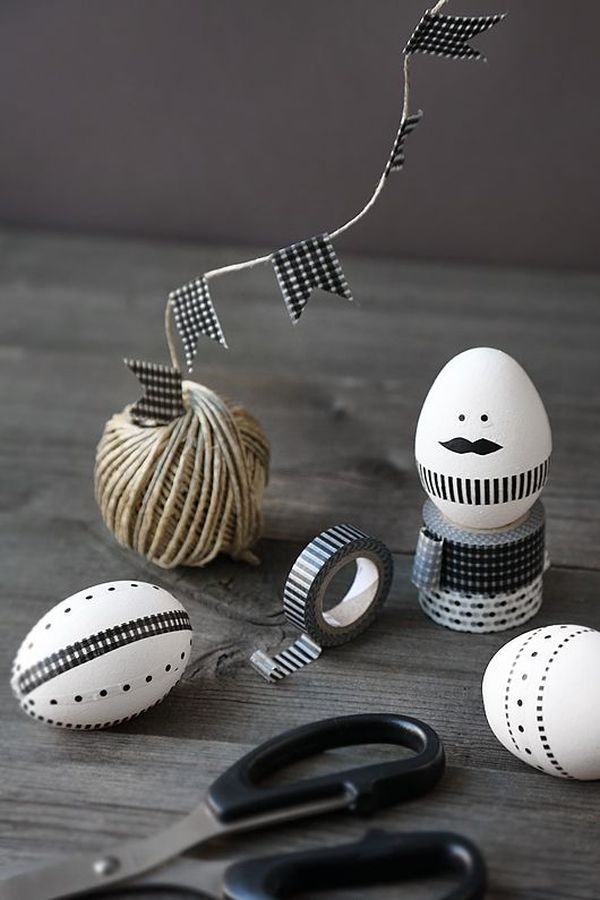 Minimalist washi tape eggs