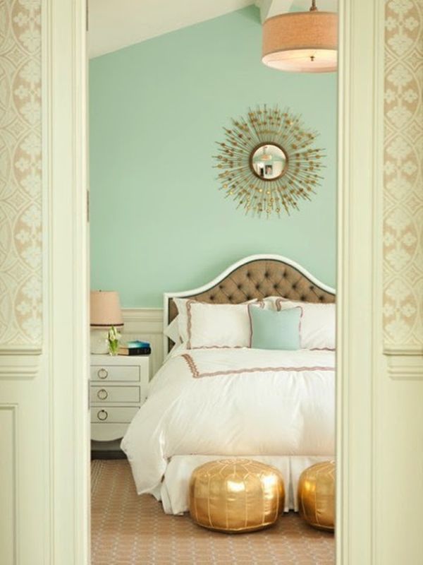 Mint green walls