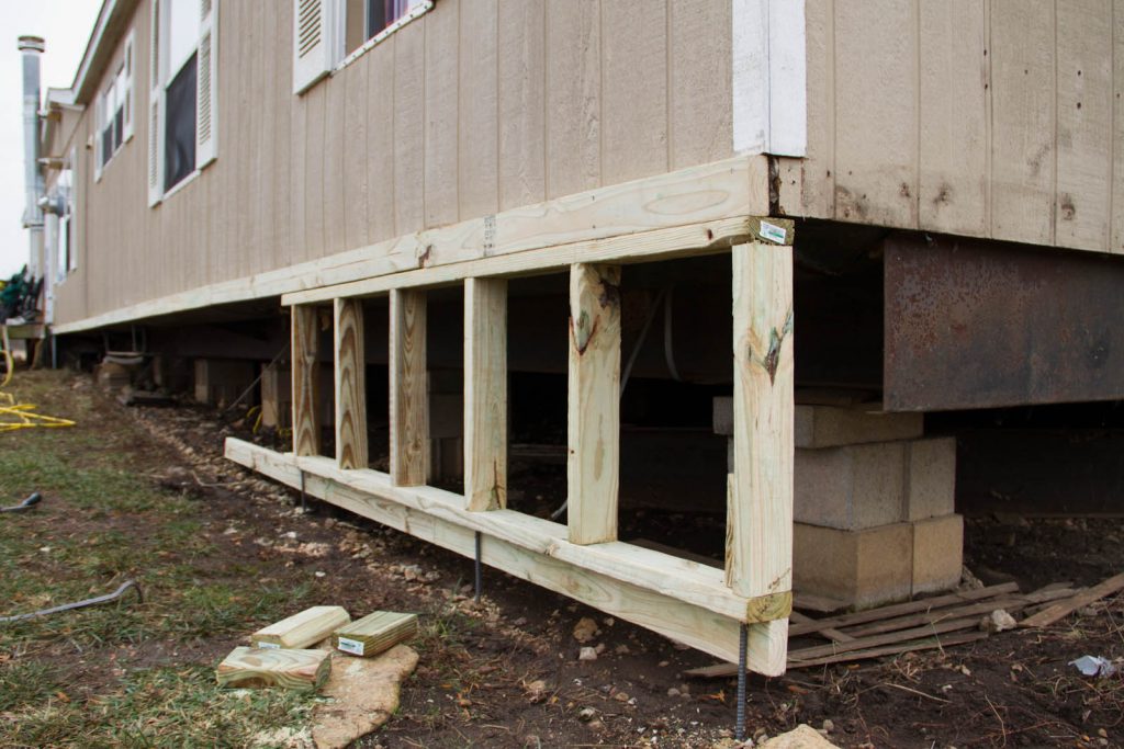 Mobile home foundation building 1024x683