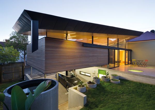 Modern angular extension to edwardian cottage style house2