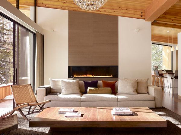 Modern fireplace living room