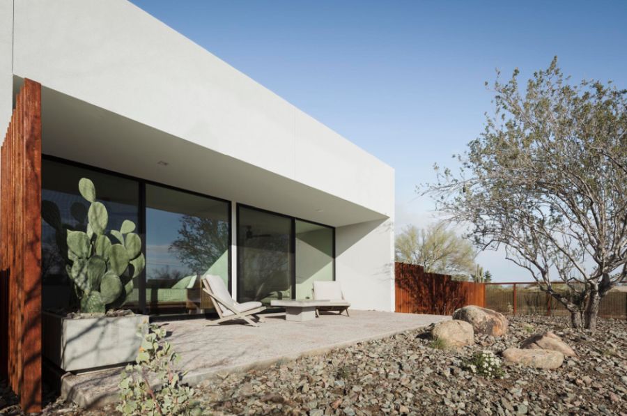 Modern house desert architecture terrace