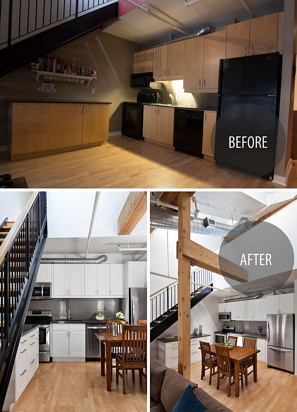 Modern kitchen renovation in Toronto penthouse
