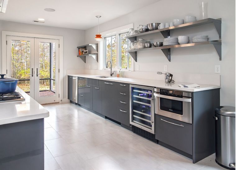 modern-kitchen-with-stainless-steel-shelves