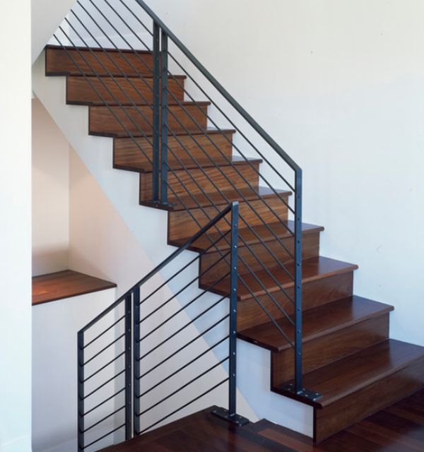 Modern metal handrail