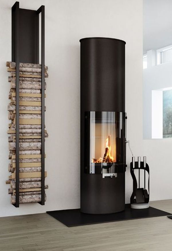 Modern vertical system for firewood