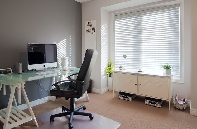 modern white sawhorse desk