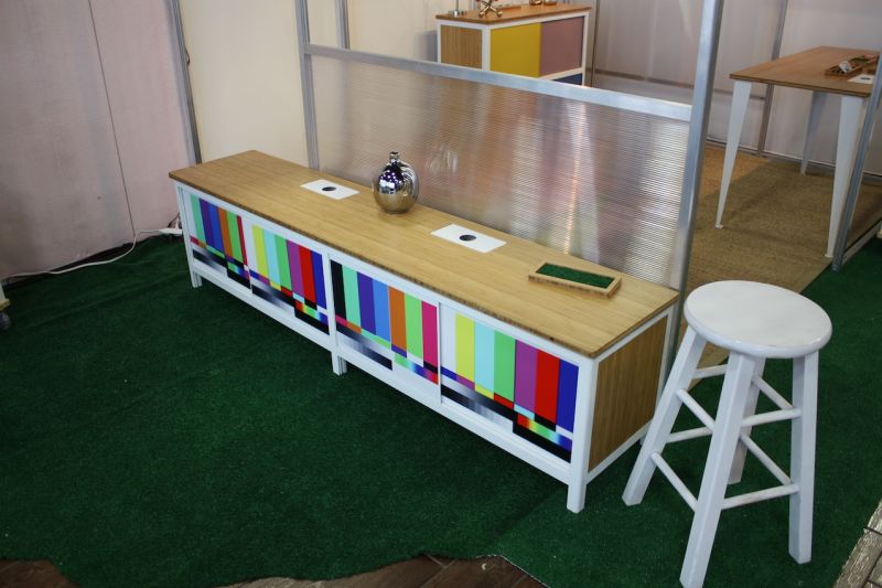 We first fell in love with Modify Furniture at IDS in Toronto this year. Designer Marci Klein -- a former pediatrician -- designs and builds the colorful and customizable polychrome pieces in her Connecticut studio.