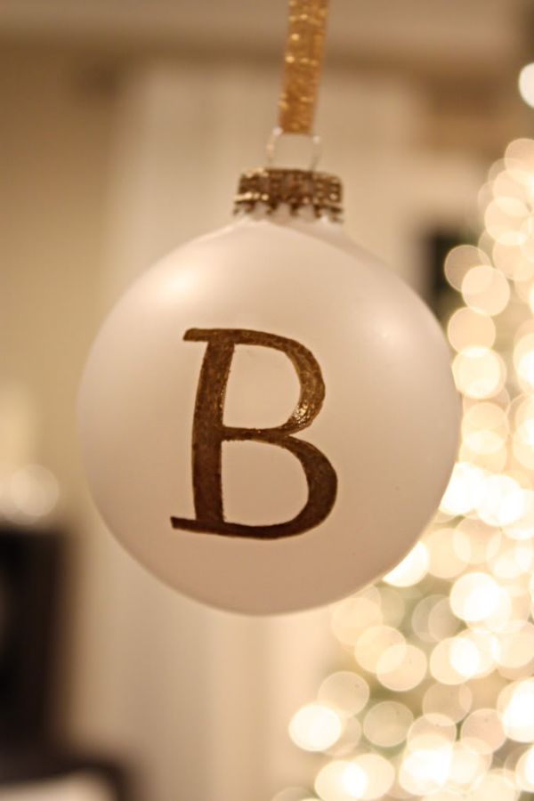 Monogram christmas ball