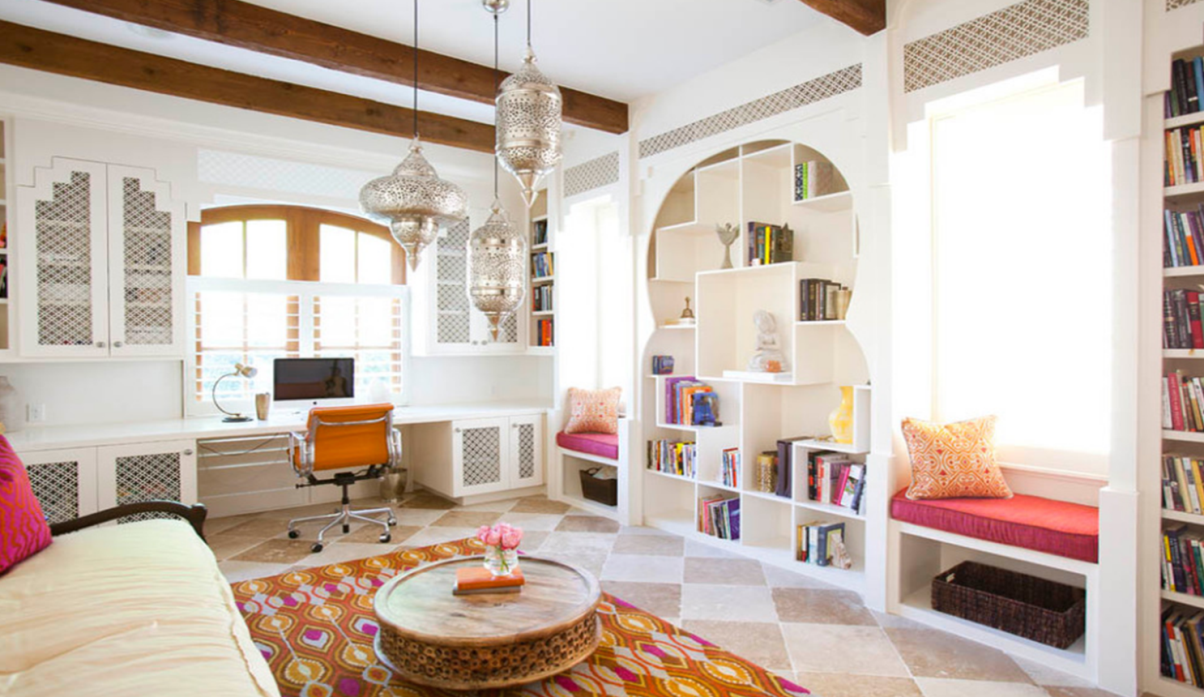 moroccan-living-room-with-desk-area-and-window-seating