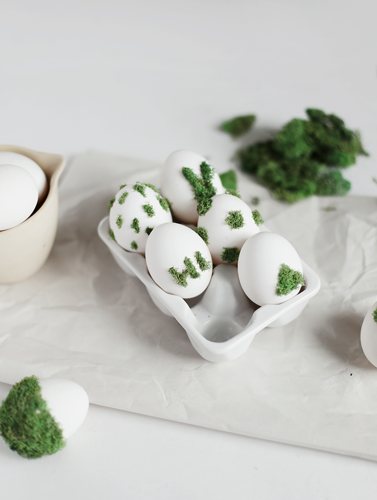 Moss easter eggs