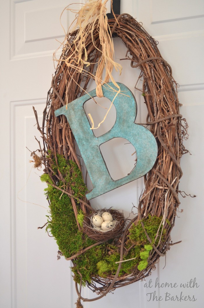 natural oval spring wreath