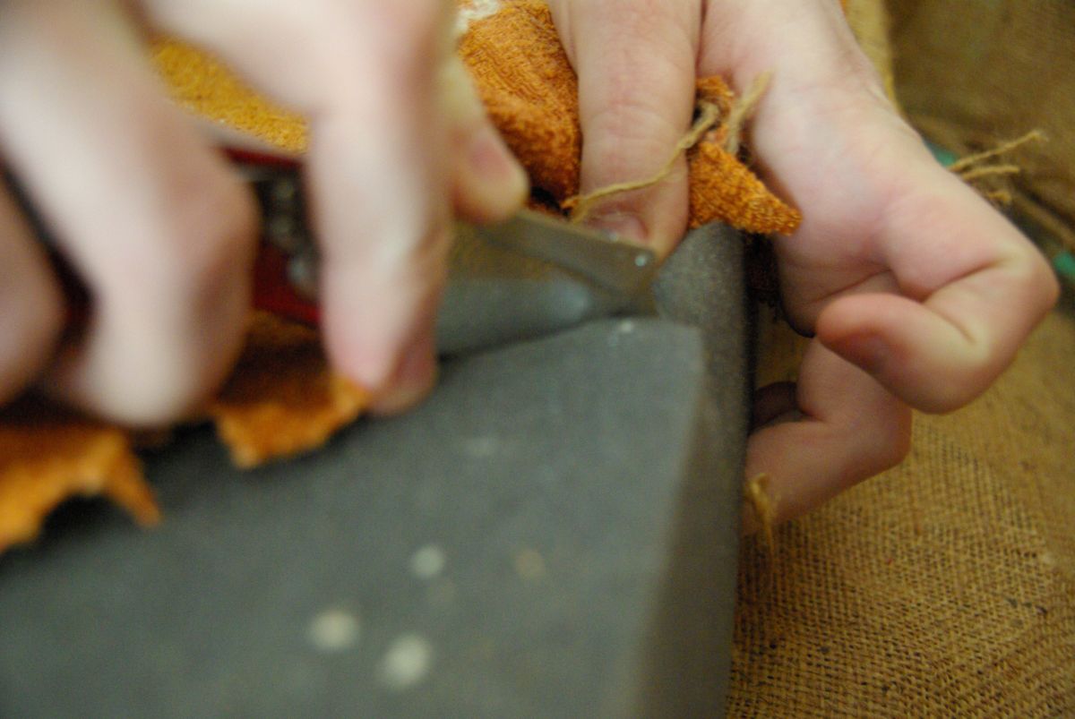 No sew chair reupholster tutorial 1