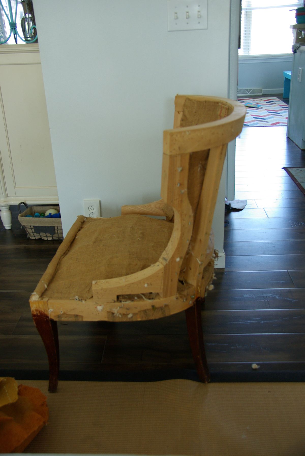 No sew chair reupholster tutorial 5