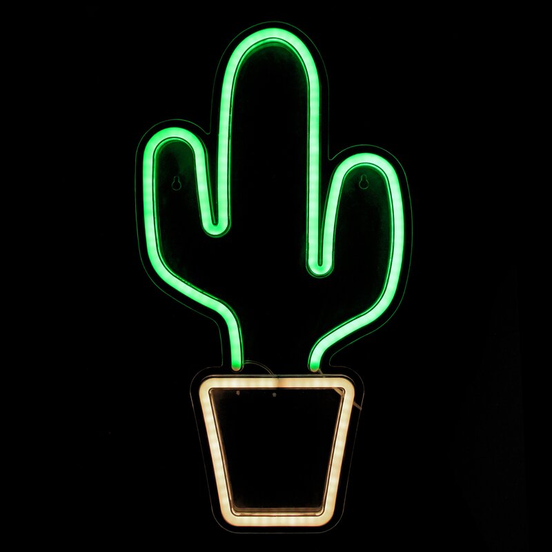 Northlight cactus neon light