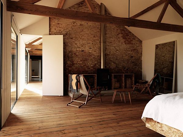 Ochre barn house