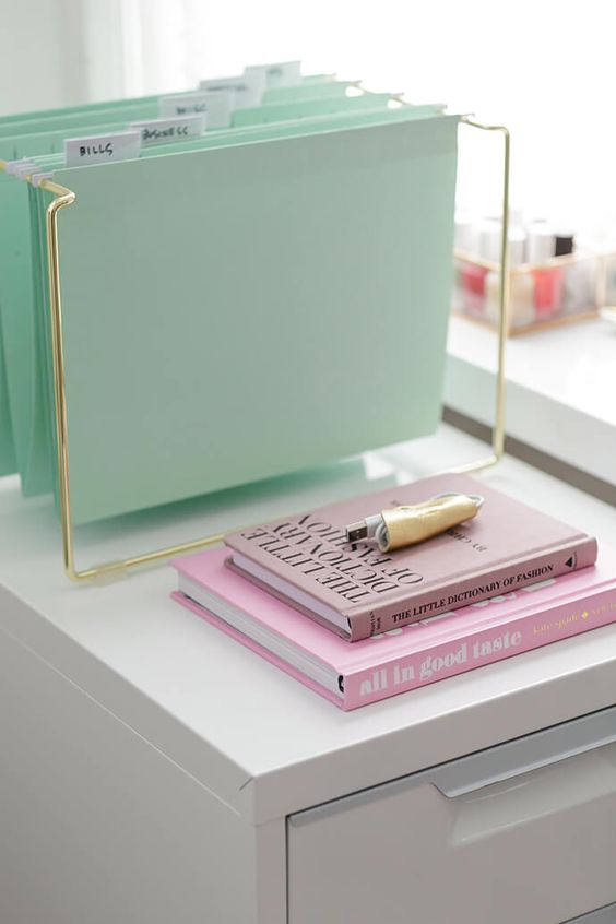 office supplies mint color