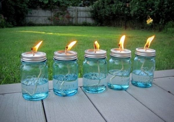 Oil mason jar candle