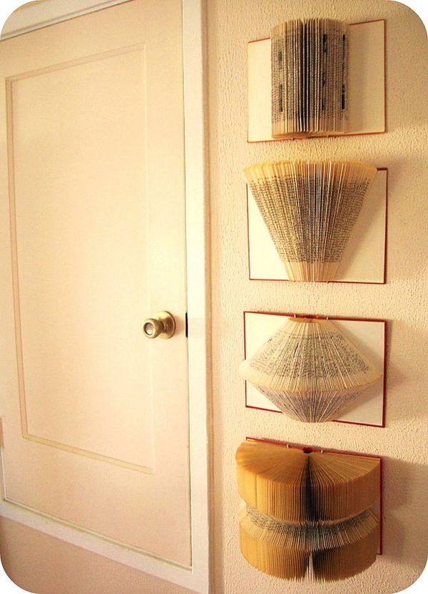 Old books pages 3d wall art